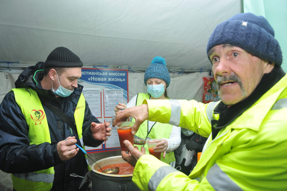 Відкриття пункту обігріву на площі Куликове Поле